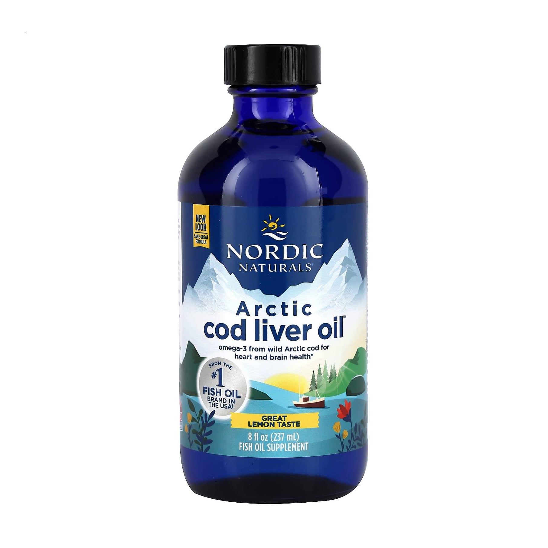 Риб'ячий жир з печінки тріски Nordic Naturals Arctic Cod Liver Oil зі смаком лимону, 1060 мг, в рідині, 237 мл